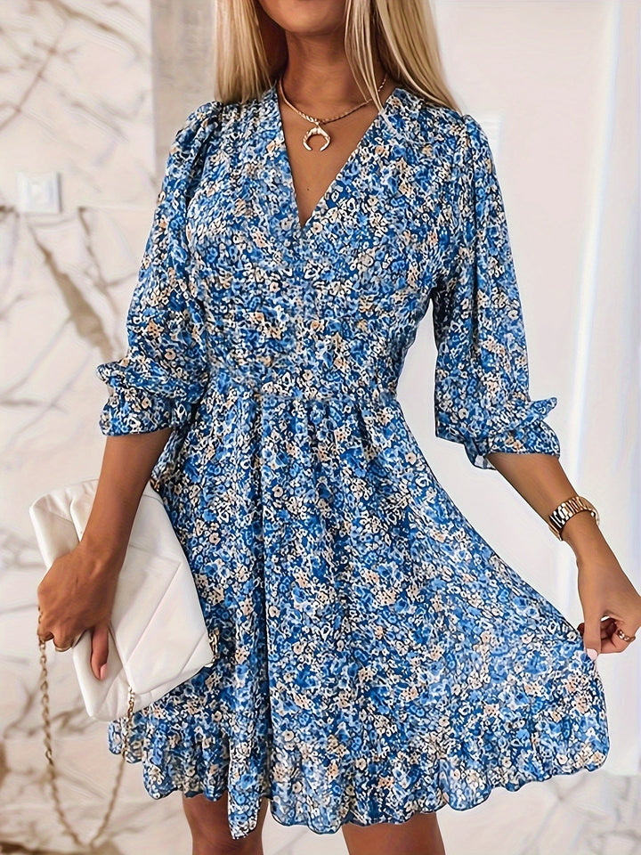 Nissia™ | Robe Mini à Volants Florale