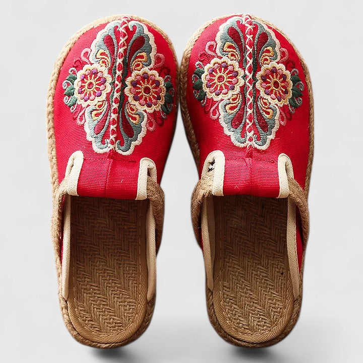 Marousse | Mules Florales Confortables Faites Main