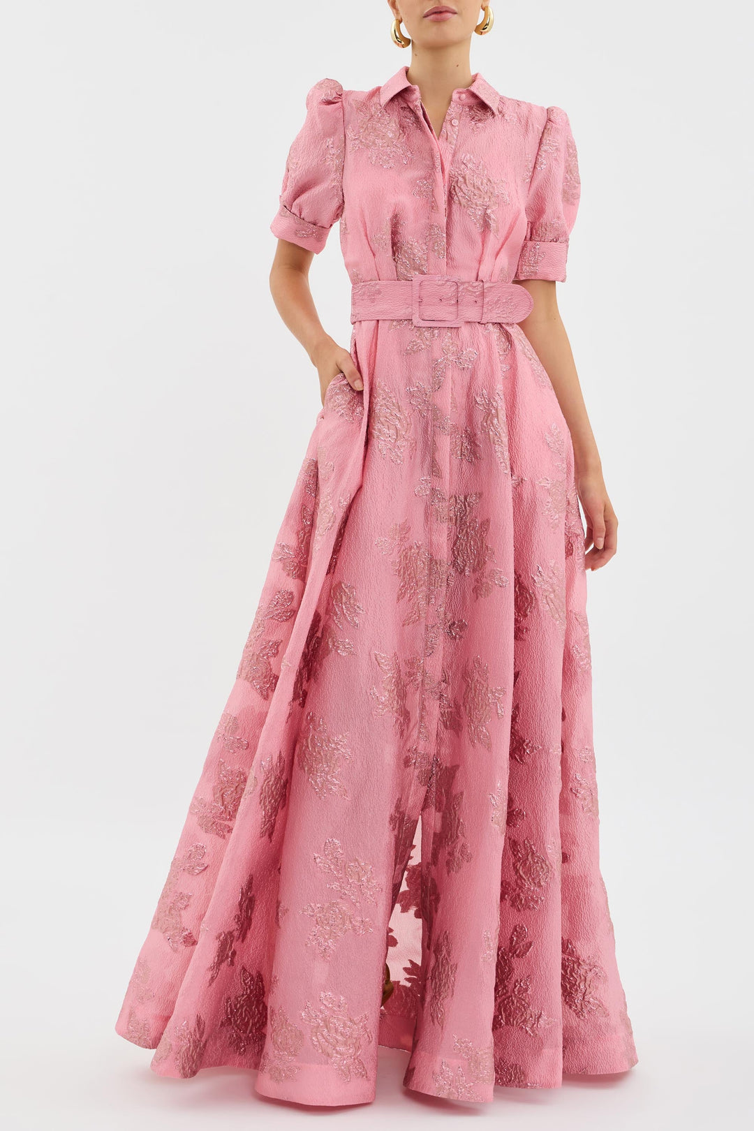 Aria | Robe avec manches bouffantes courtes
