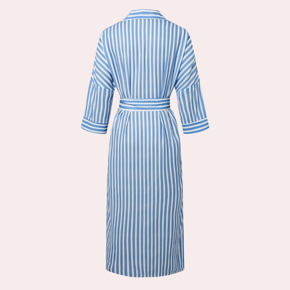 Noa | Robe Midi Rayée Décontractée
