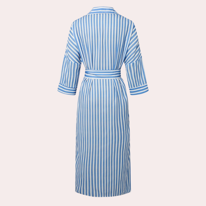 Noa | Robe Midi Rayée Décontractée