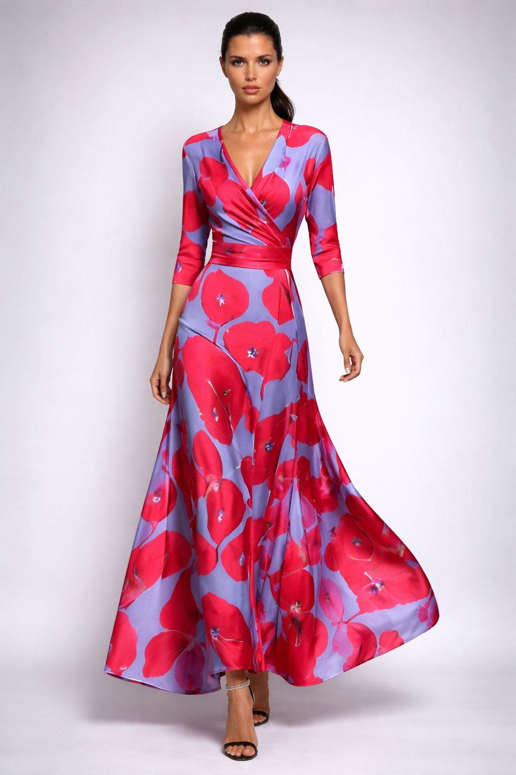 Elisa - Robe Maxi Élégante avec Fleurs