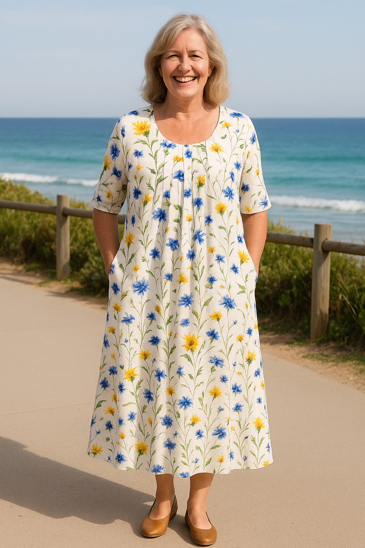 Ivryrose | Robe - Élégance Flottante – Design flatteur pour le ventre
