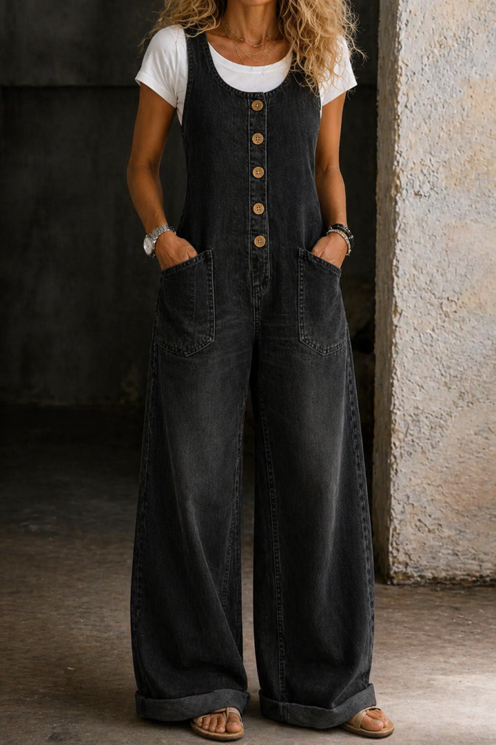 Bethany | Salopette en Denim Coton Vintage Lavé