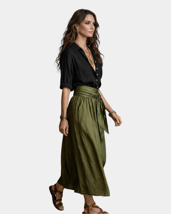 Dione | Jupe Midi + Chemise Noire Gratuite