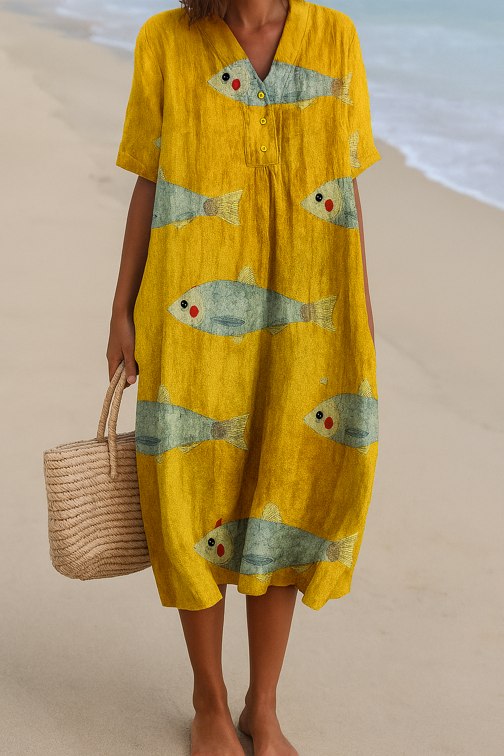 Robe imprimée brise d'été