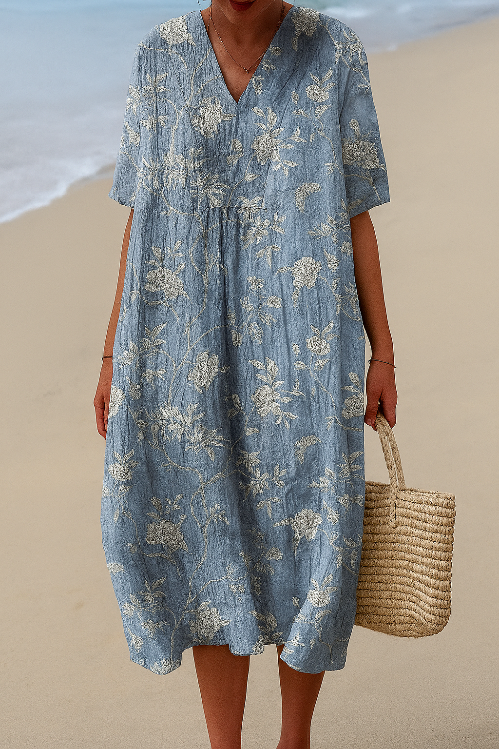 Robe imprimée brise d'été