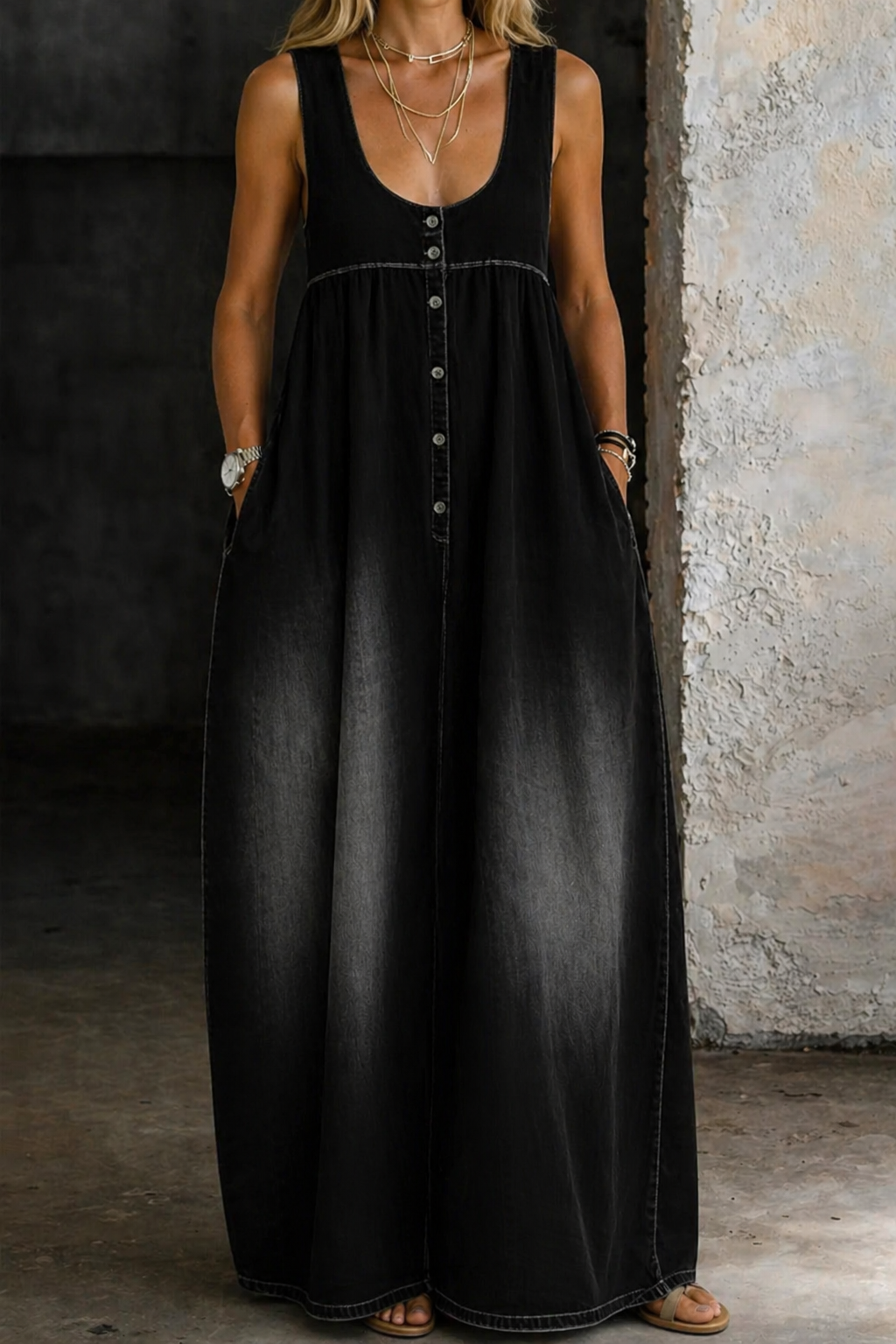 Veronica | Robe-Veste en Jean Lâche