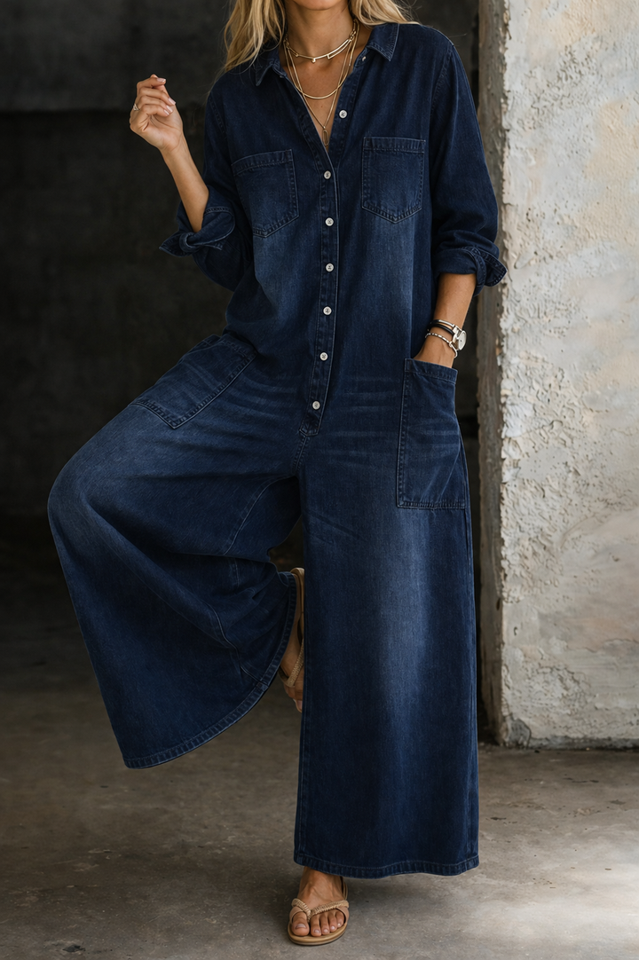Vivienne | Salopette en Denim Décontractée