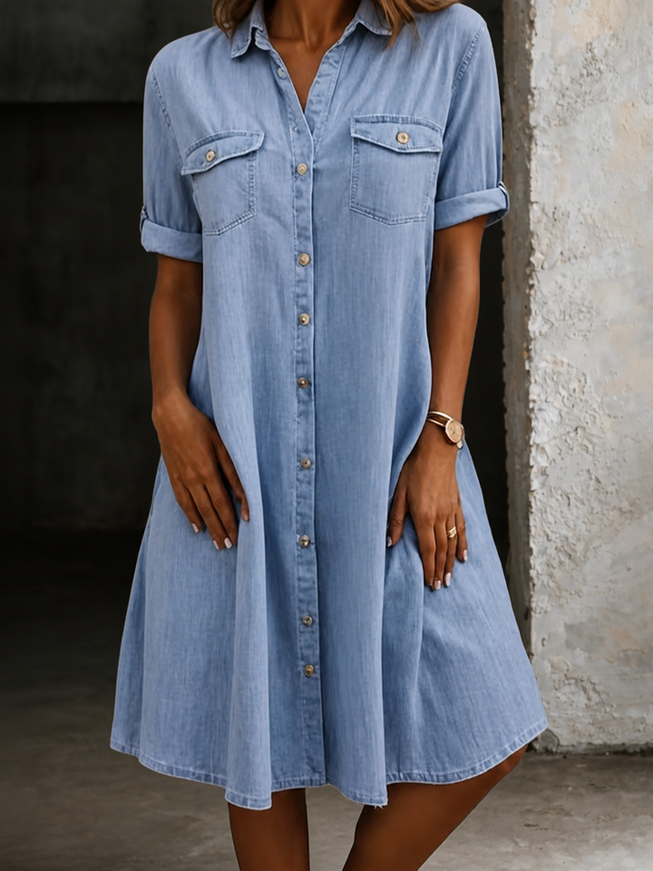 Patricia | Robe Midi en Jean Décontractée