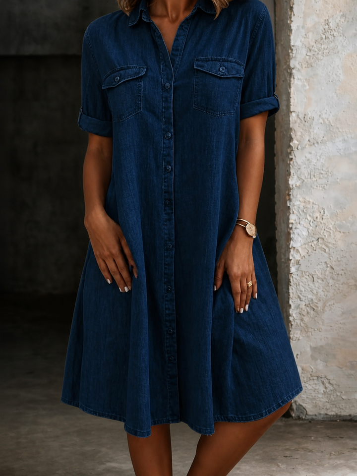 Patricia | Robe Midi en Jean Décontractée