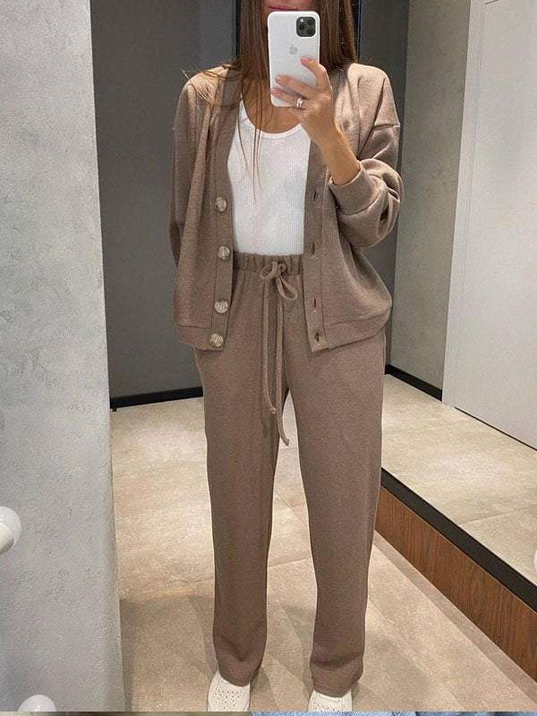 Cardigan et Pantalons – Élégance Douce et Confort Absolu – Giulia