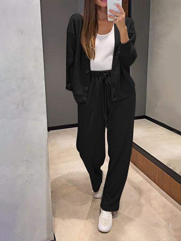 Cardigan et Pantalons – Élégance Douce et Confort Absolu – Giulia