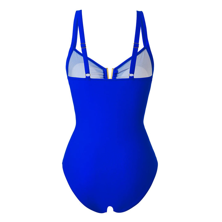 Maillot de Bain Entier Sculptant Élégant – Push Up avec Armature et Détail Doré