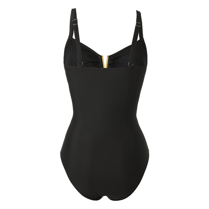 Maillot de Bain Entier Sculptant Élégant – Push Up avec Armature et Détail Doré