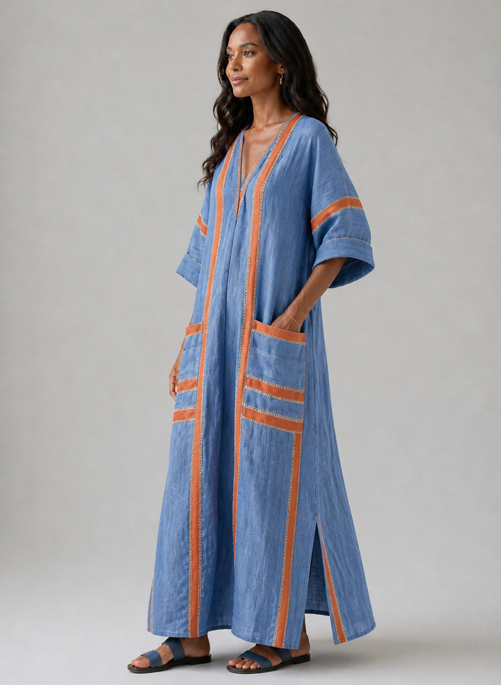 Avenor | Robe Midi à Structure Douce Col V