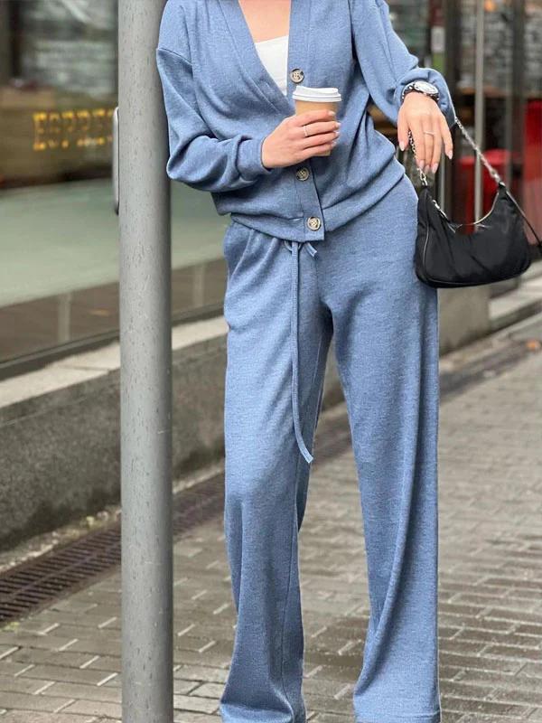 Cardigan et Pantalons – Élégance Douce et Confort Absolu – Giulia
