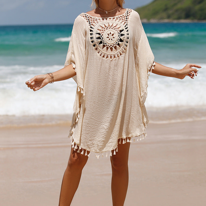 Couverture de Maillot de Bain au Crochet – Tunique de Plage Boho Chic