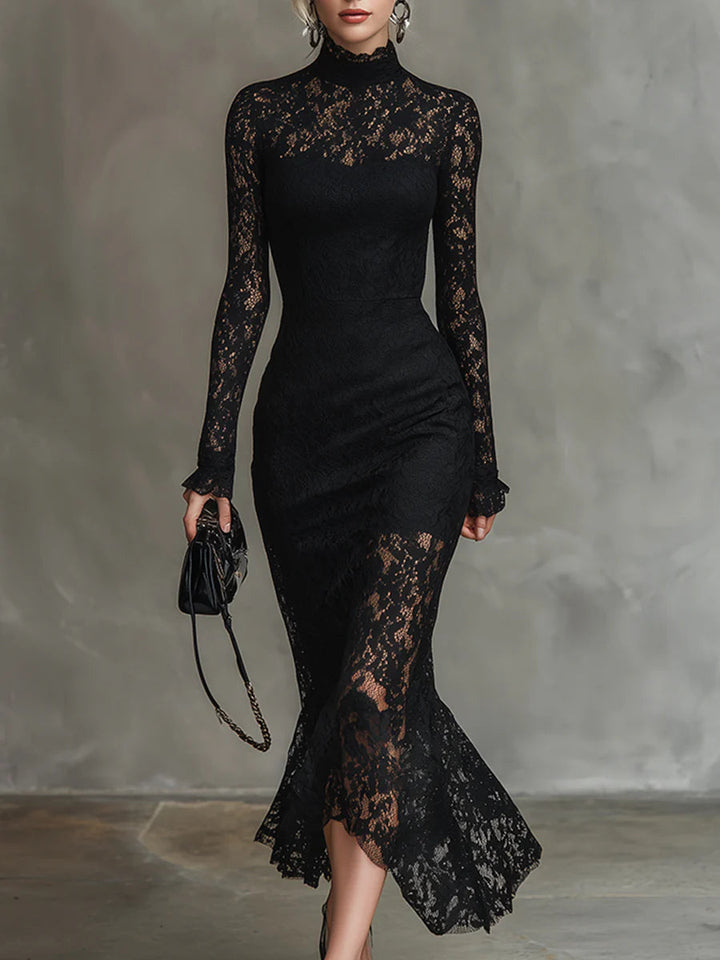 Julia | Robe Maxi en Dentelle Noire
