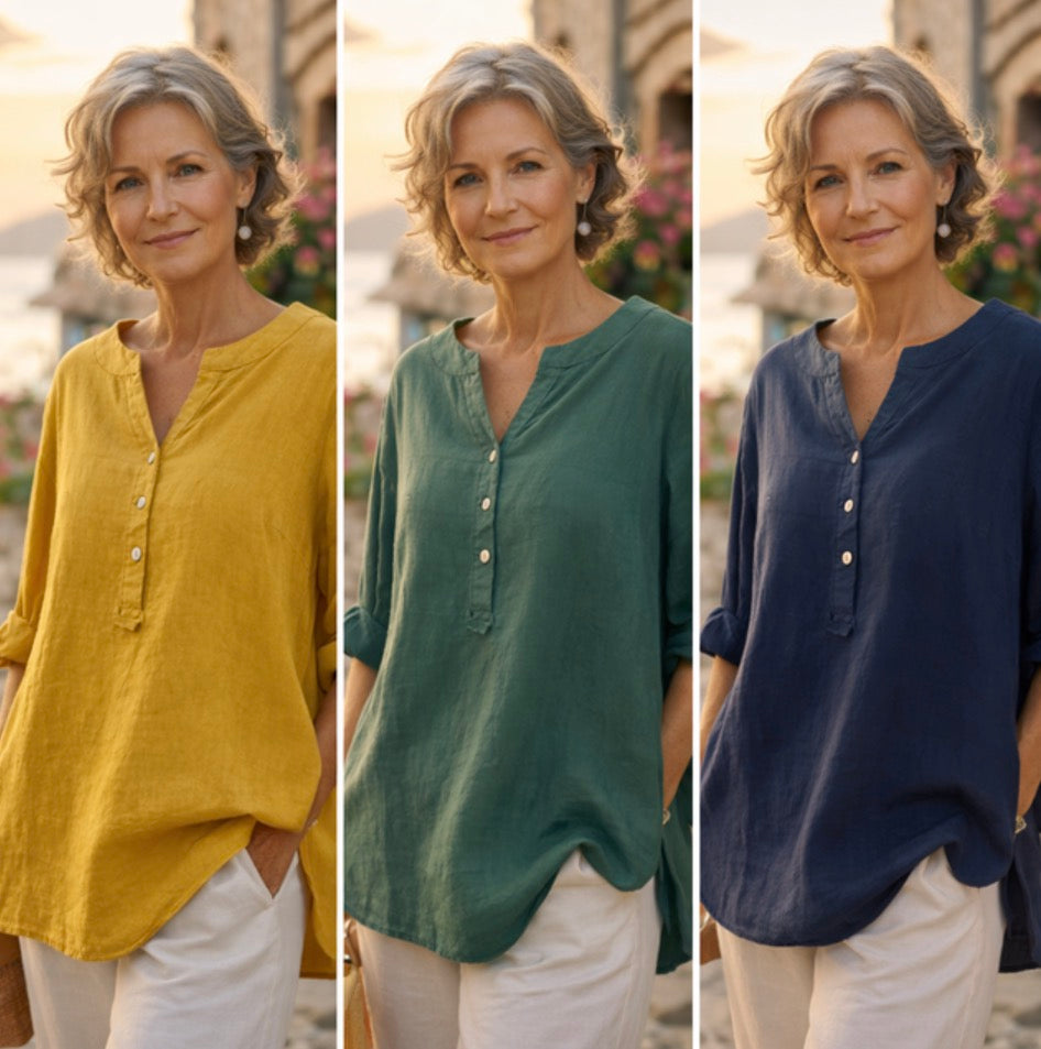 Lucas & Léa Paris  | Blouse femme en lin légère et confortable