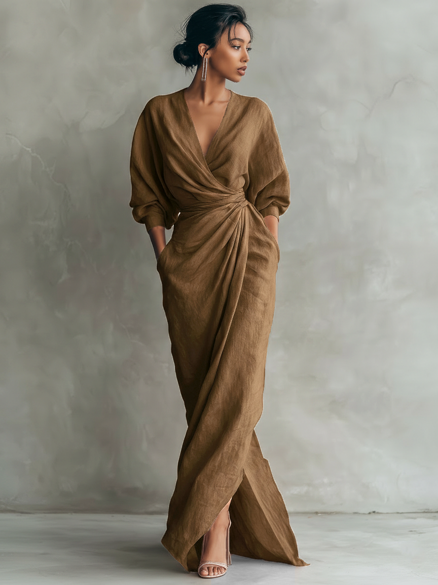 Karen | Robe Maxi Élégante à Décolleté en V