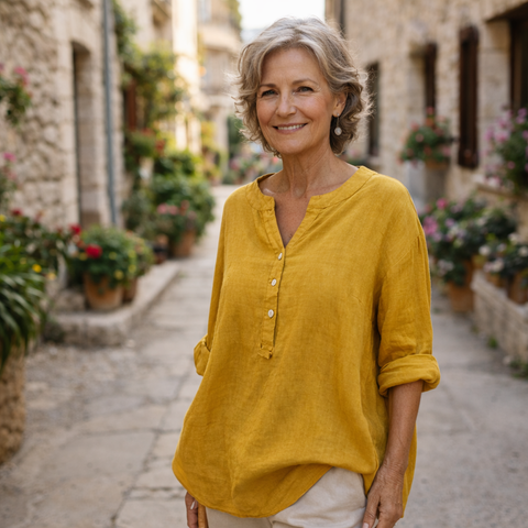 Lucas & Léa Paris  | Blouse femme en lin légère et confortable