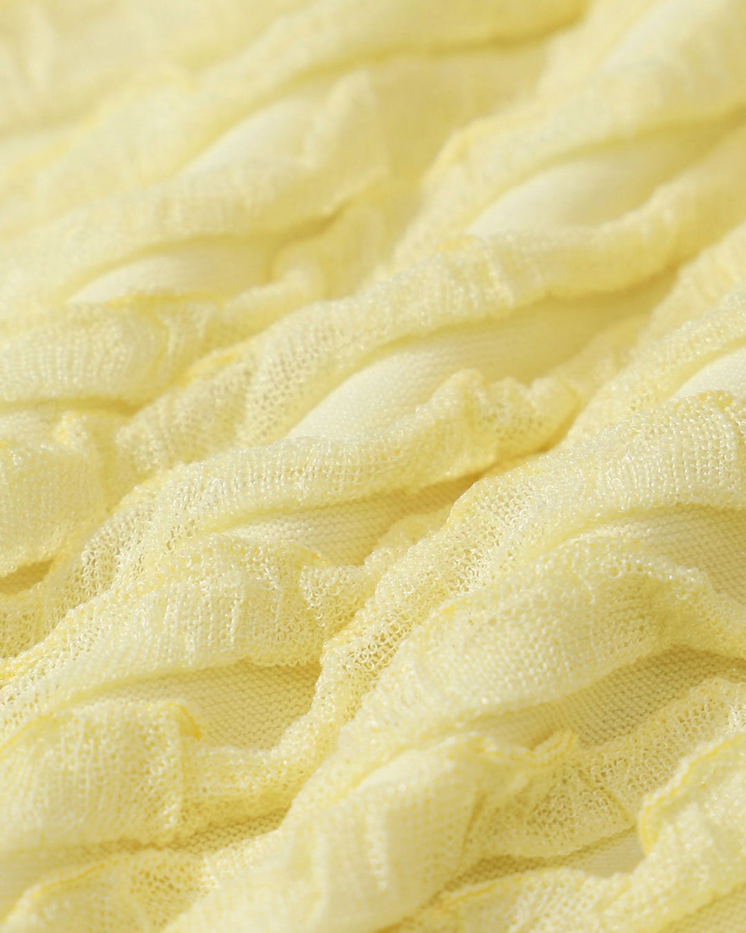 Ensemble de Bikini Triangle Jaune avec Harnais