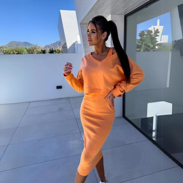 Harper | Ensemble Sweat à Capuche Décontracté et Robe