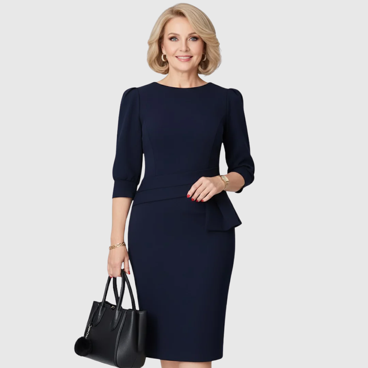 CLAUDINE BLOOM | Robe midi avec volants