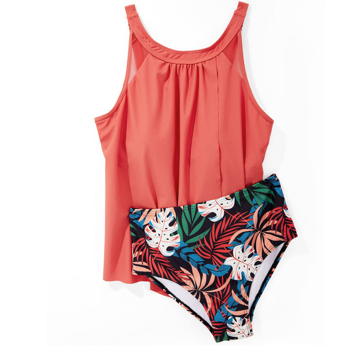 Tankini Flowy Elegance – Maillot de Bain avec Haut Long et Culotte Confortable