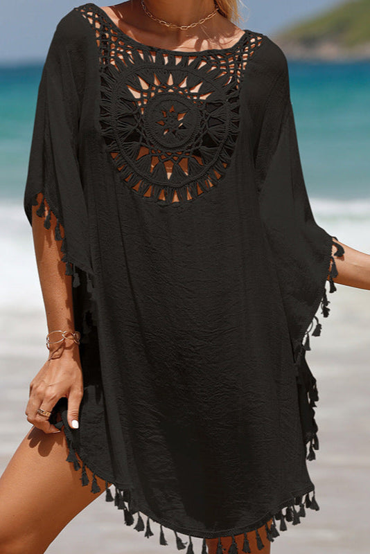 Couverture de Maillot de Bain au Crochet – Tunique de Plage Boho Chic