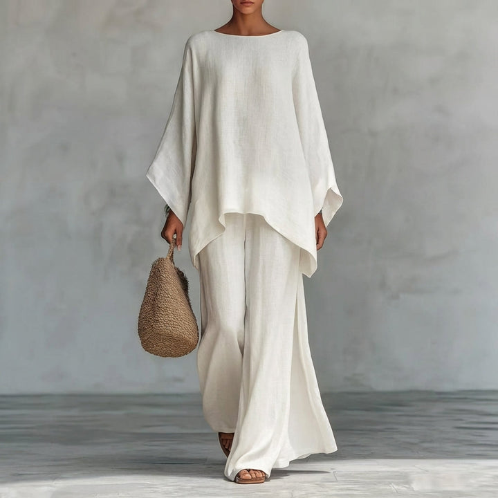Cristina | Ensemble doux en deux pièces avec manches longues et pantalons larges