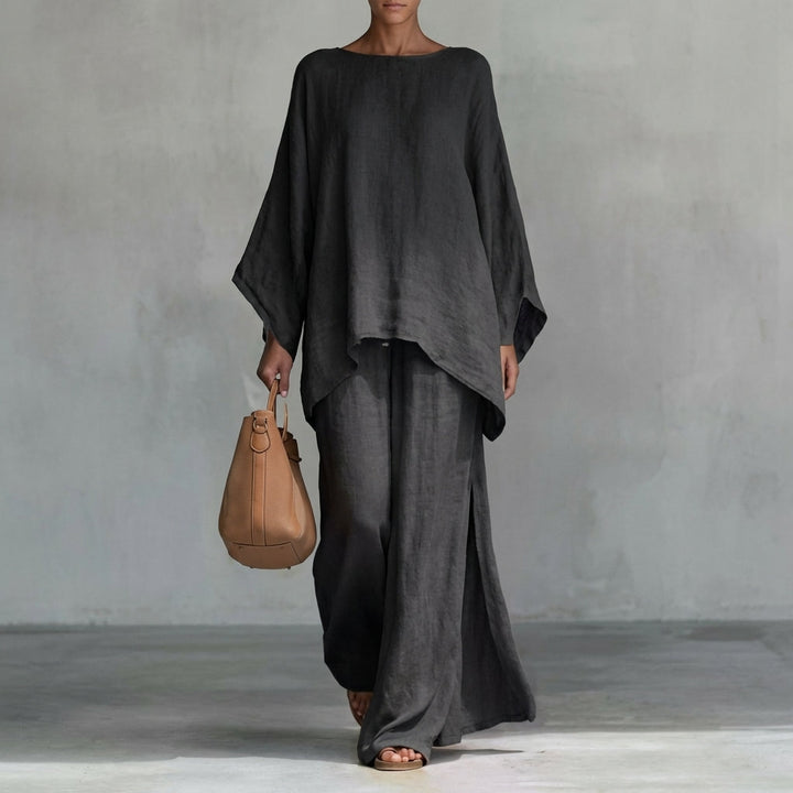 Cristina | Ensemble doux en deux pièces avec manches longues et pantalons larges