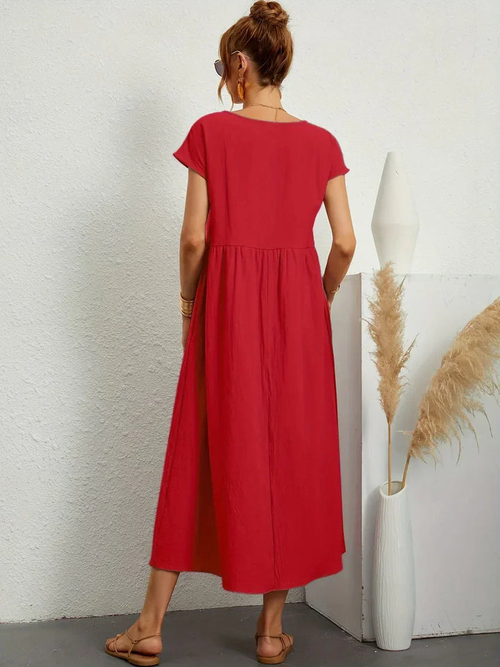 Lucas— Robe midi fluide élégance intemporelle