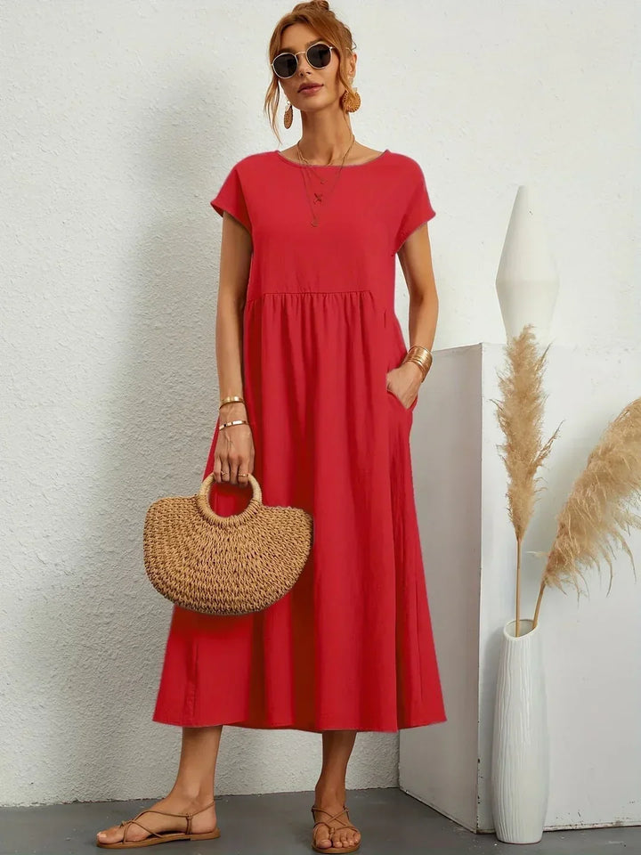 Lucas— Robe midi fluide élégance intemporelle