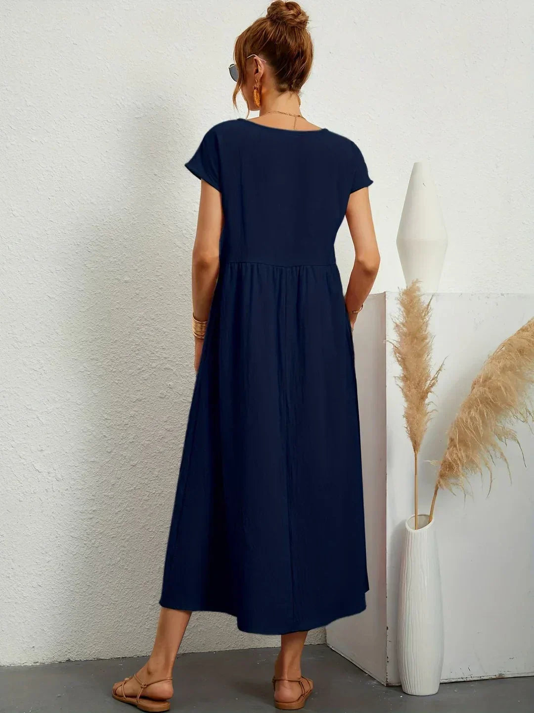 Lucas— Robe midi fluide élégance intemporelle
