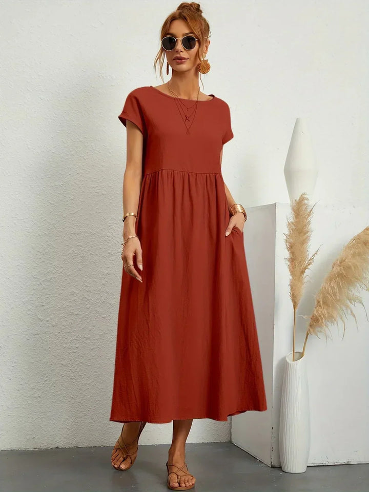 Lucas— Robe midi fluide élégance intemporelle