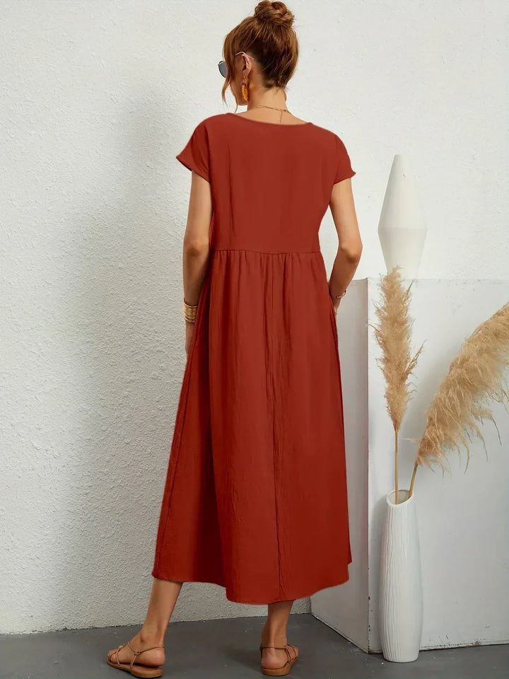 Lucas— Robe midi fluide élégance intemporelle