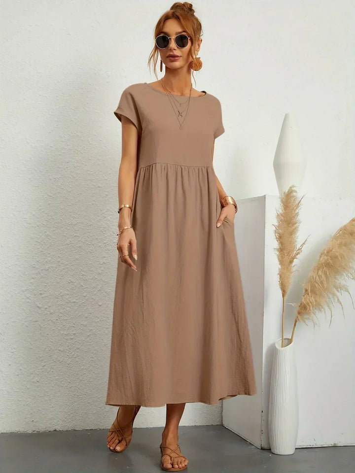 Lucas— Robe midi fluide élégance intemporelle