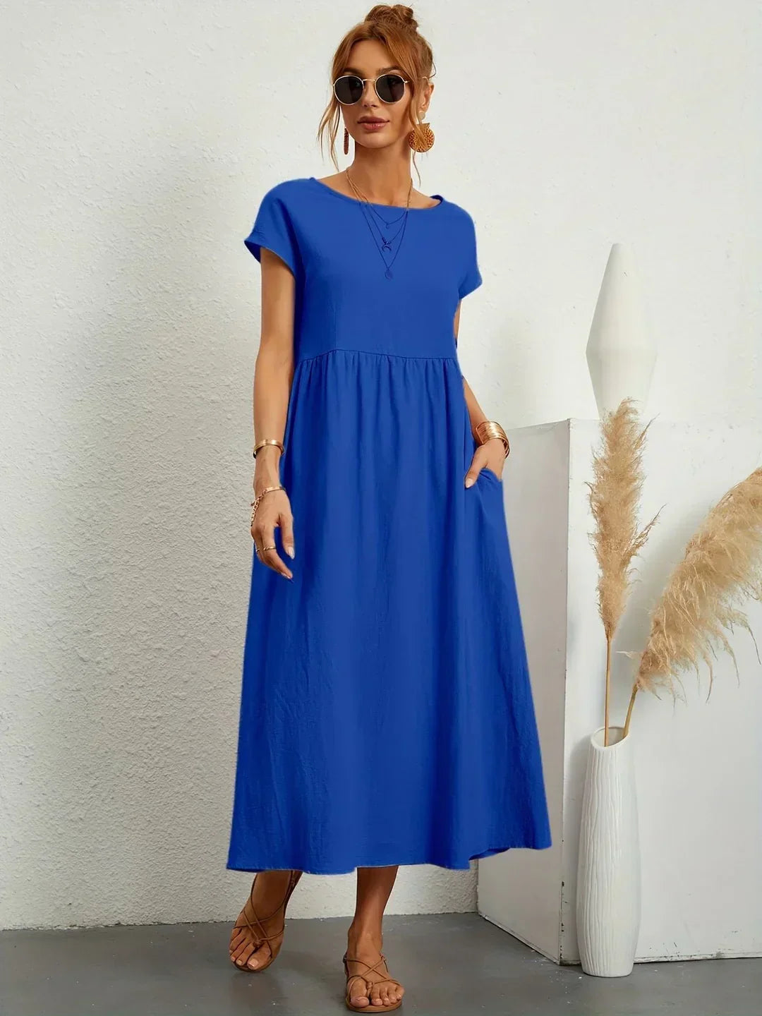 Lucas— Robe midi fluide élégance intemporelle