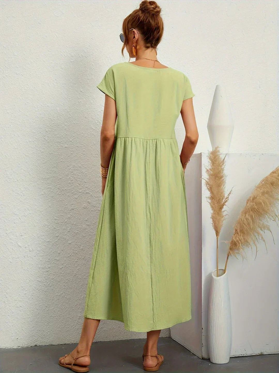 Lucas— Robe midi fluide élégance intemporelle