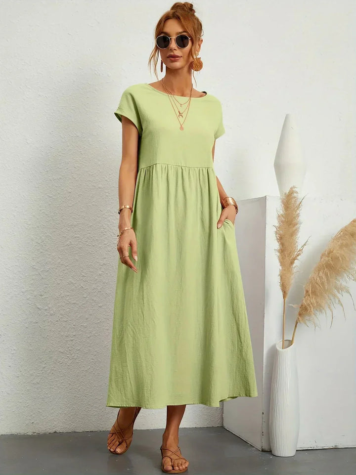Lucas— Robe midi fluide élégance intemporelle