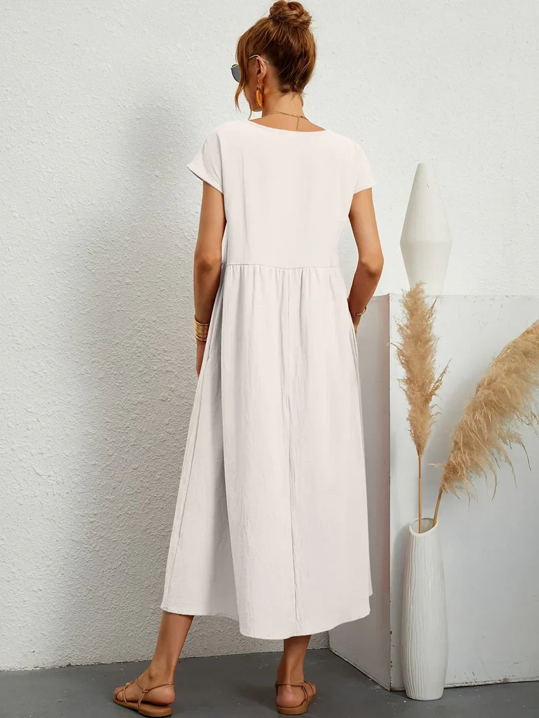 Lucas— Robe midi fluide élégance intemporelle