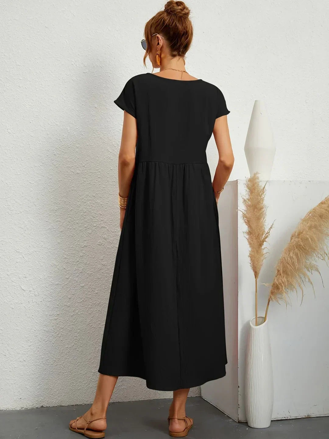 Lucas— Robe midi fluide élégance intemporelle