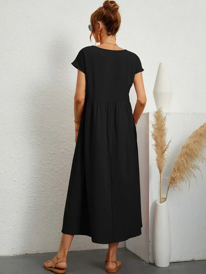 Lucas— Robe midi fluide élégance intemporelle