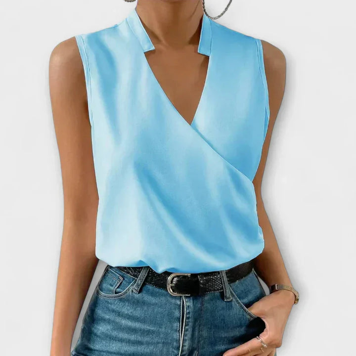 Loretta | Haut V-neck sophistiqué
