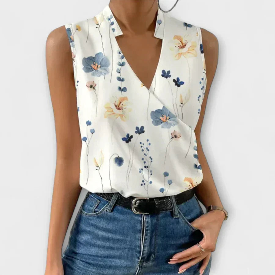 Loretta | Haut V-neck sophistiqué