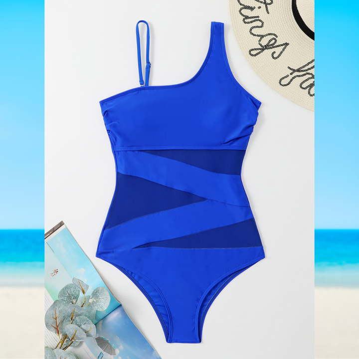 Maillot de Bain Intégral avec Détails Découpés et Transparence