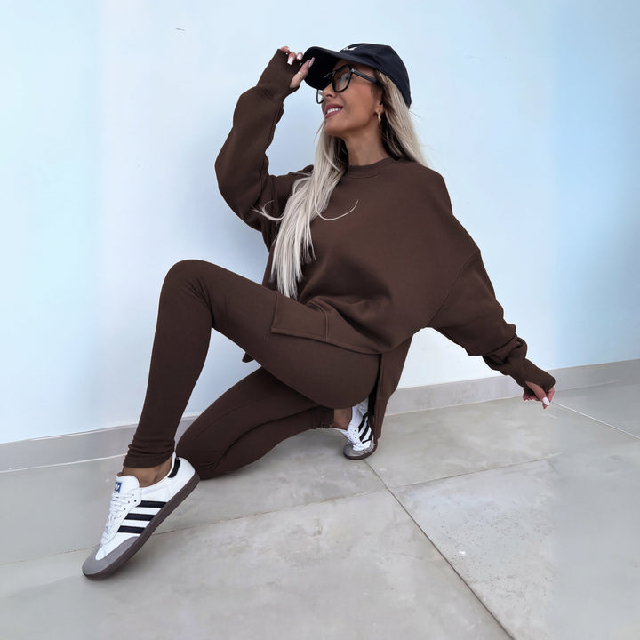YACHI - Ensemble Sweat-shirt à Manches Longues et Pantalon Décontracté