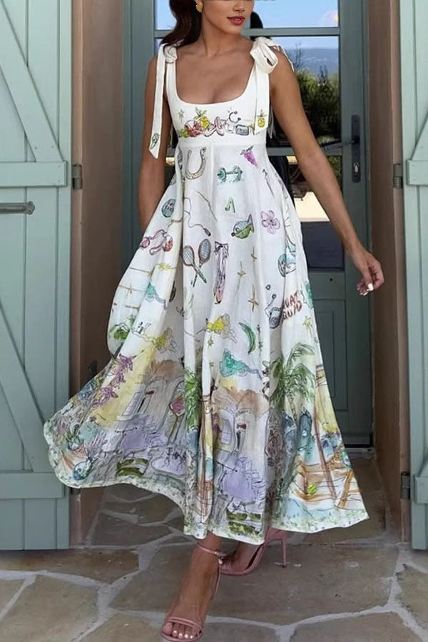 Sandra | Robe Maxi Imprimée Élégante